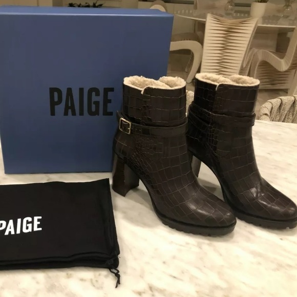 Paige • NADINE FAUX SHEARLING CROC BOOTS - Picture 3 of 7